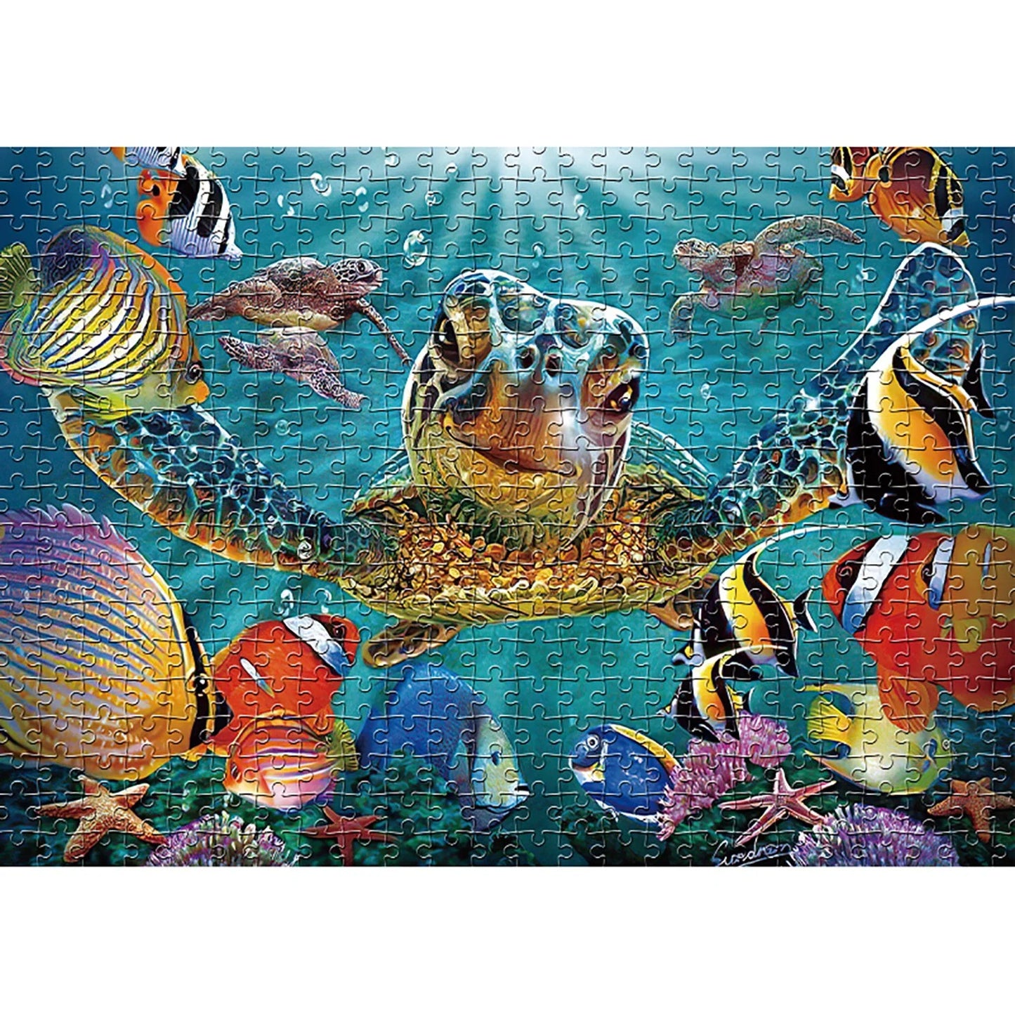 Puzzle-1000-Pieces-pas-cher-Tortue-Géante-Océan