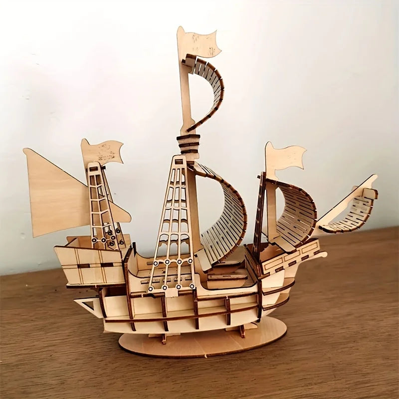 Puzzle 3D en bois - Bateau