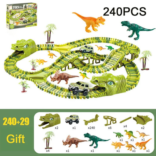 Circuit voiture Dinosaur - 240 Pièces