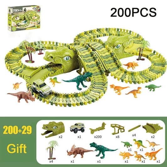 Circuit voiture Dinosaur - 200 Pièces