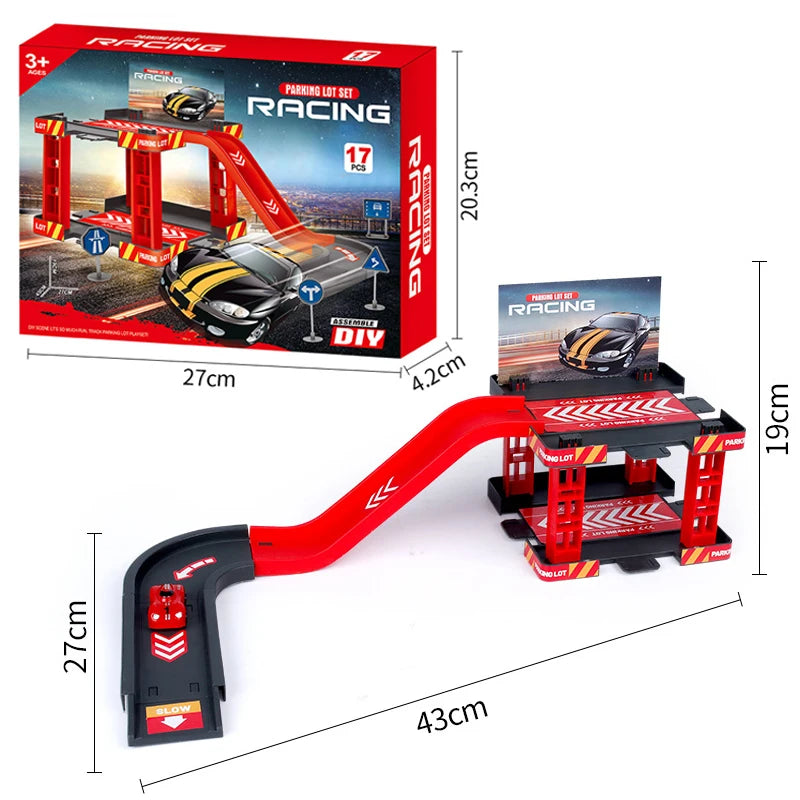 Circuit Voiture Enfant - Parking Bleu