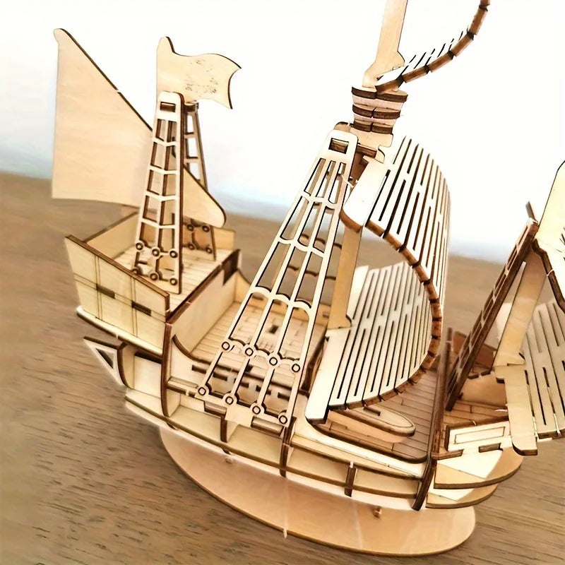 Puzzle 3D en bois - Bateau