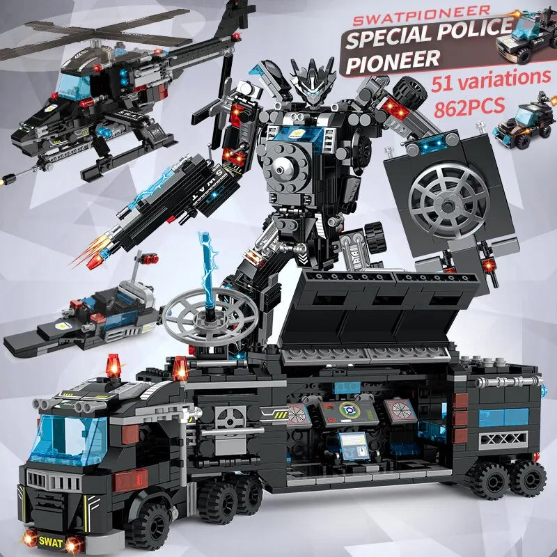 Jeu de construction - Camion de Police