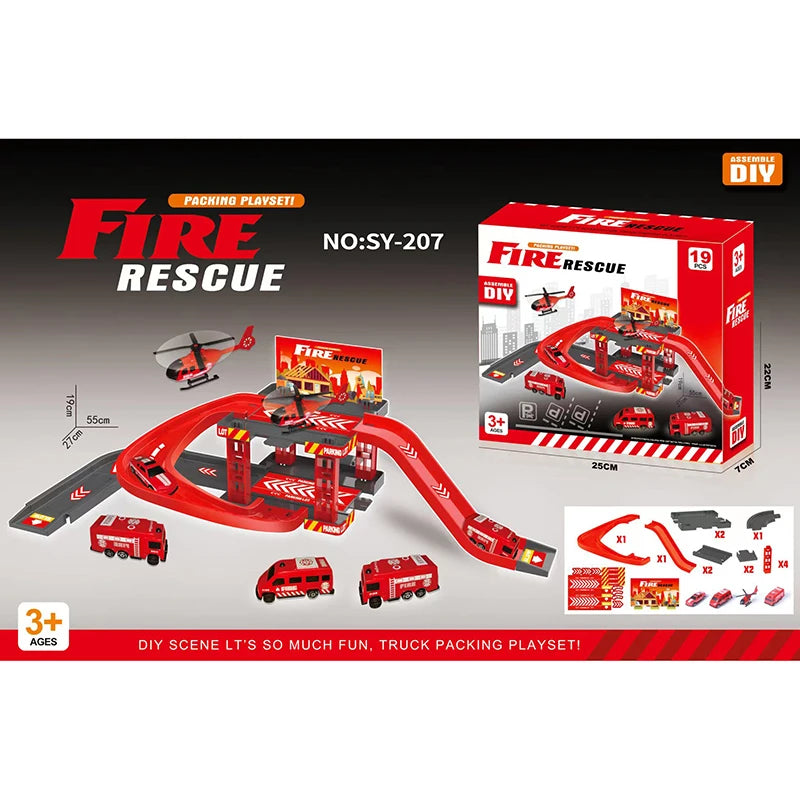 Circuit Voiture Enfant - Parking Bleu