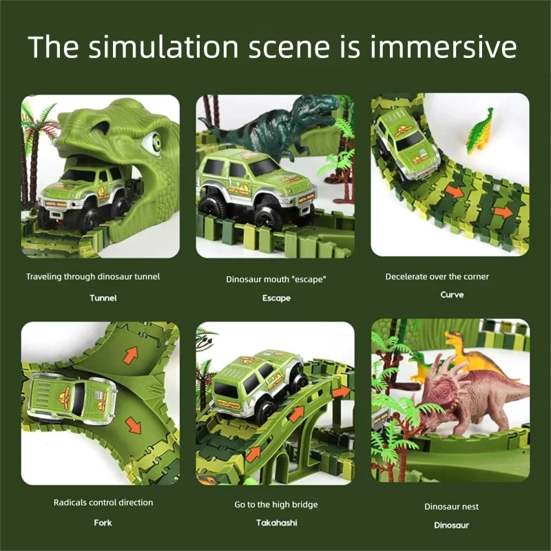Circuit voiture Dinosaur - 1 Pièce