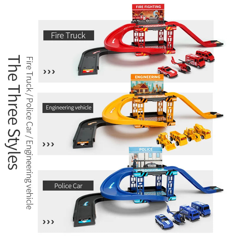 Circuit Voiture Enfant - Parking Bleu
