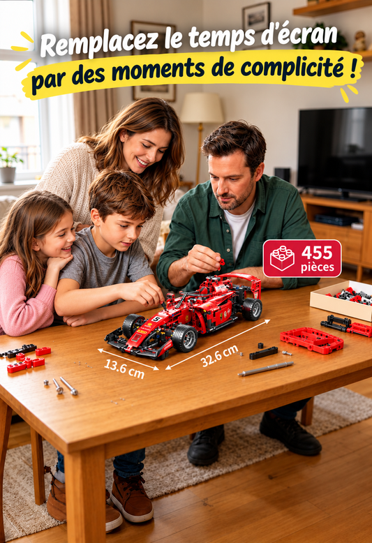💫VC™ — L’anti-écran par excellence - Jeu de construction - Voiture de Course - 455 Pièces