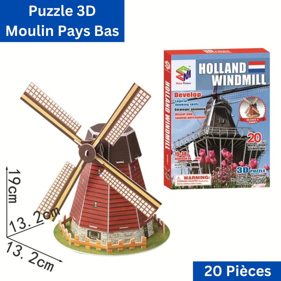 puzzle-3d-moulin-pays-bas-20-pieces